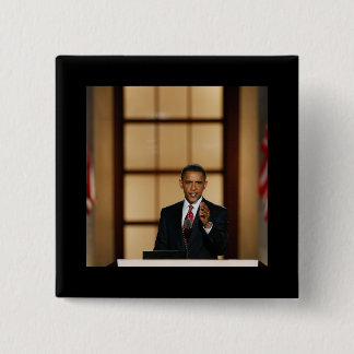 Obama-Speech Vierkante Button 5,1 Cm