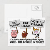 Obama stemt briefkaart (Voorkant / Achterkant)