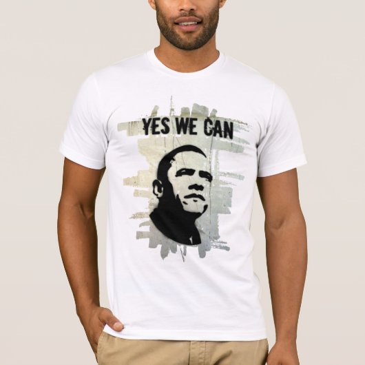 Obama STENCIL concrBgrnd T-shirt (Voorkant)