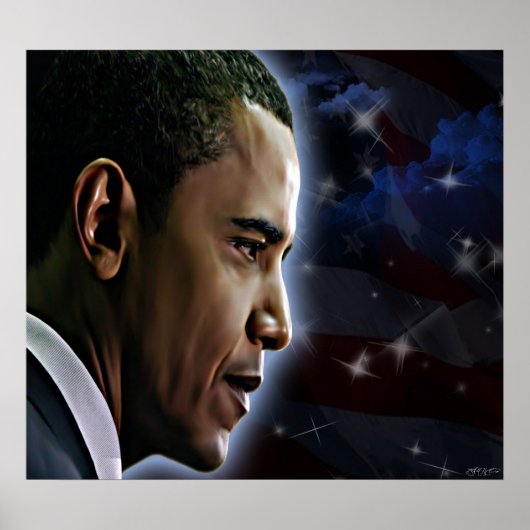 Obama-sterren en Stripes Poster (Voorkant)