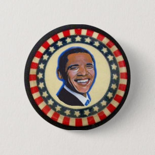 Obama sterren&strepen ronde button 5,7 cm