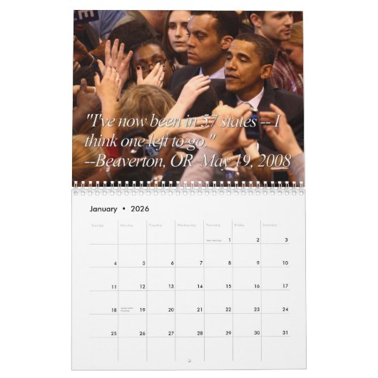 Obama stupide cite le calendrier (Jan 2026)