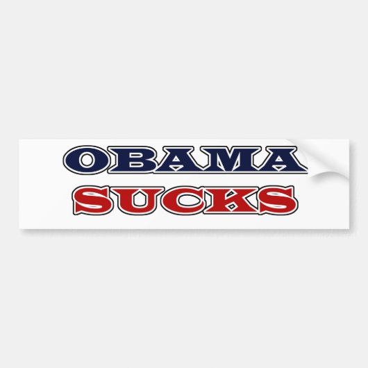 Obama Sucks Bumpersticker (Voorkant)