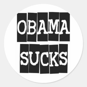 Obama Sucks Ronde Sticker