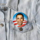 Obama Sunrise 3-inch Button (In situ)
