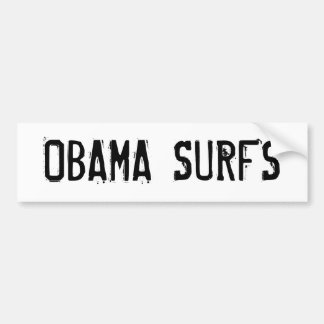 OBAMA SURFS BUMPERSTICKER