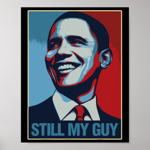 Obama T-shirt Nog steeds mijn man Barack Obama Cad Poster