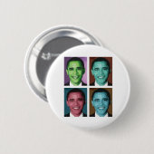 Obama Technicolor Button (Voorkant /achterkant)