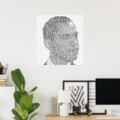 Obama "Text-Art"-poster Poster (Thuiskantoor)