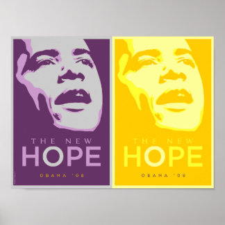 Obama The New Hope Paars & Gold Poster