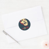 obama_the_new_hope_redblue_1024px ronde sticker (Envelop)