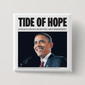 Obama: Tide of Hope Button (Voorkant)