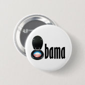 Obama (toilet) ronde button 5,7 cm (Voorkant /achterkant)
