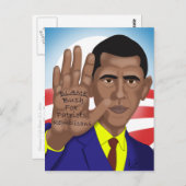 Obama Trades in Teleprompter Briefkaart (Voorkant / Achterkant)