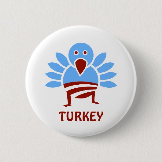 Obama Turkije Ronde Button 5,7 Cm (Voorkant)