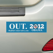Obama uit! 2012 bumpersticker (Op auto)