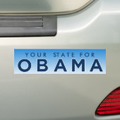 Obama "Uw Staat" Persoonlijke Bumpersticker (Op auto)