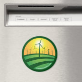 Obama Vent du changement Magnet 3x3 rond (In Situ (Lave-vaisselle))