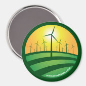 Obama Vent du changement Magnet 3x3 rond (Recto/Verso)