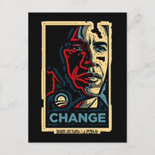 Obama-verandering Briefkaart