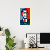 Obama-verandering Poster (Thuiskantoor)