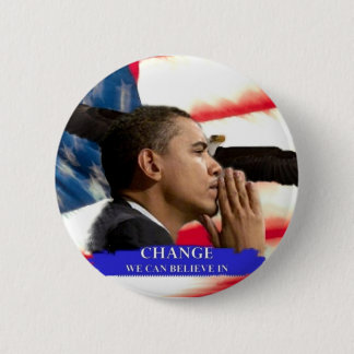 Obama-verandering Ronde Button 5,7 Cm