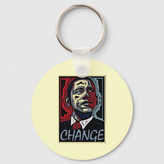 Obama-verandering Sleutelhanger (Voorkant)