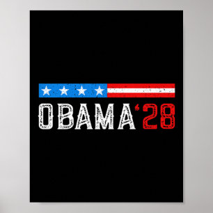 Obama  vlag Retro Patriottisch 2028 Politiek Poster