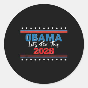 Obama Vlag VS Patriottische 2028 Politieke Fi Ronde Sticker