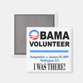 Obama Volunteer Magnet (blanc) (Recto/Verso)