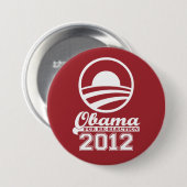 OBAMA voor de Button van de herverkiezingscampagne (Voorkant /achterkant)