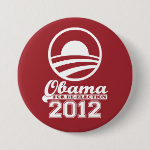 OBAMA voor de Button van de herverkiezingscampagne