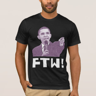 Obama voor de winst! magenta t-shirt