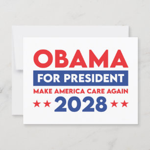 Obama voor President 2028 maakt Amerika weer zorgz Briefkaart