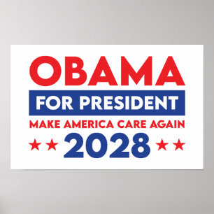 Obama voor President 2028 maakt Amerika weer zorgz Poster
