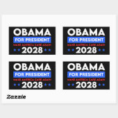 Obama voor President 2028 maakt Amerika weer zorgz Rechthoekige Sticker (Vel)
