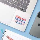 Obama voor President 2028 maakt Amerika weer zorgz Sticker (Laptop met iPhone)