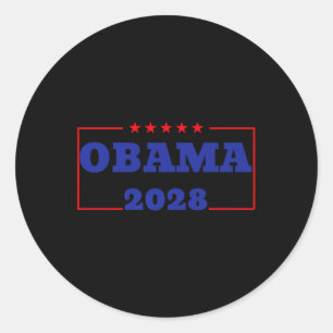 Obama voor President 2028 Obama 2028 48ste Premium Ronde Sticker