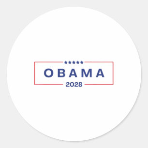 Obama voor President 2028 Obama laat dit oplossen Ronde Sticker