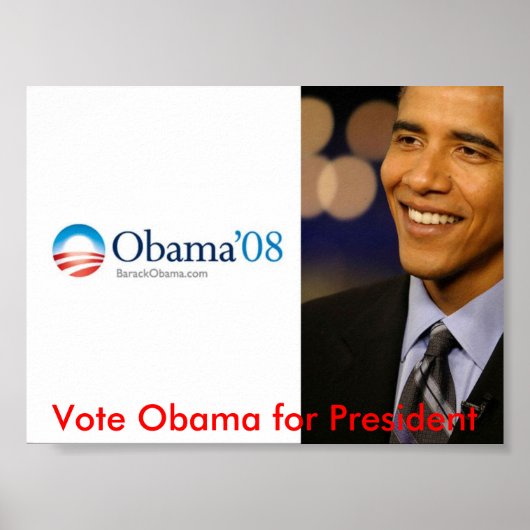 Obama voor President Poster (Voorkant)