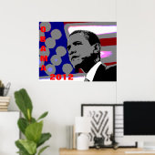 Obama voor President Poster (Thuiskantoor)