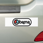 Obama voor vrede bumpersticker (Op auto)