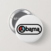 Obama voor vrede ronde button 5,7 cm (Voorkant /achterkant)