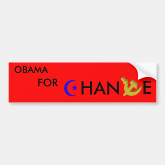 OBAMA VOOR WIJZIGING BUMPERSTICKER