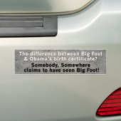 Obama vs Big Foot copy Bumpersticker (Op auto)