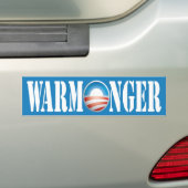 Obama Warmonger Bumpersticker (Op auto)