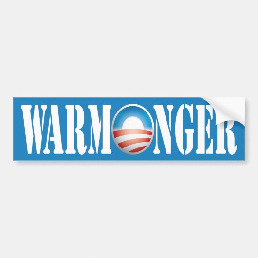 Obama Warmonger Bumpersticker (Voorkant)