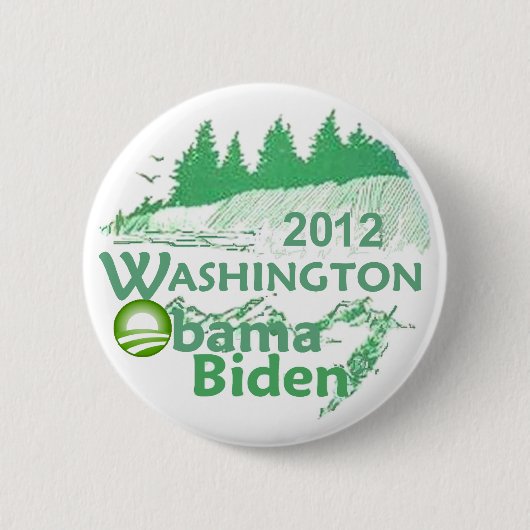 OBAMA WASHINGTON RONDE BUTTON 5,7 CM (Voorkant)