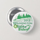 OBAMA WASHINGTON RONDE BUTTON 5,7 CM (Voorkant /achterkant)