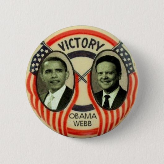 Obama & Webb Ronde Button 5,7 Cm (Voorkant)